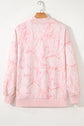 Camo Mock Neck Baggy Sweatshirt