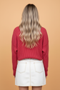 Gingham Patchwork Corded Knit Long Sleeve Top