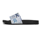 Tile Pattern Women's Slide Sandals — Blue Mosaic Pool & Beach Slides