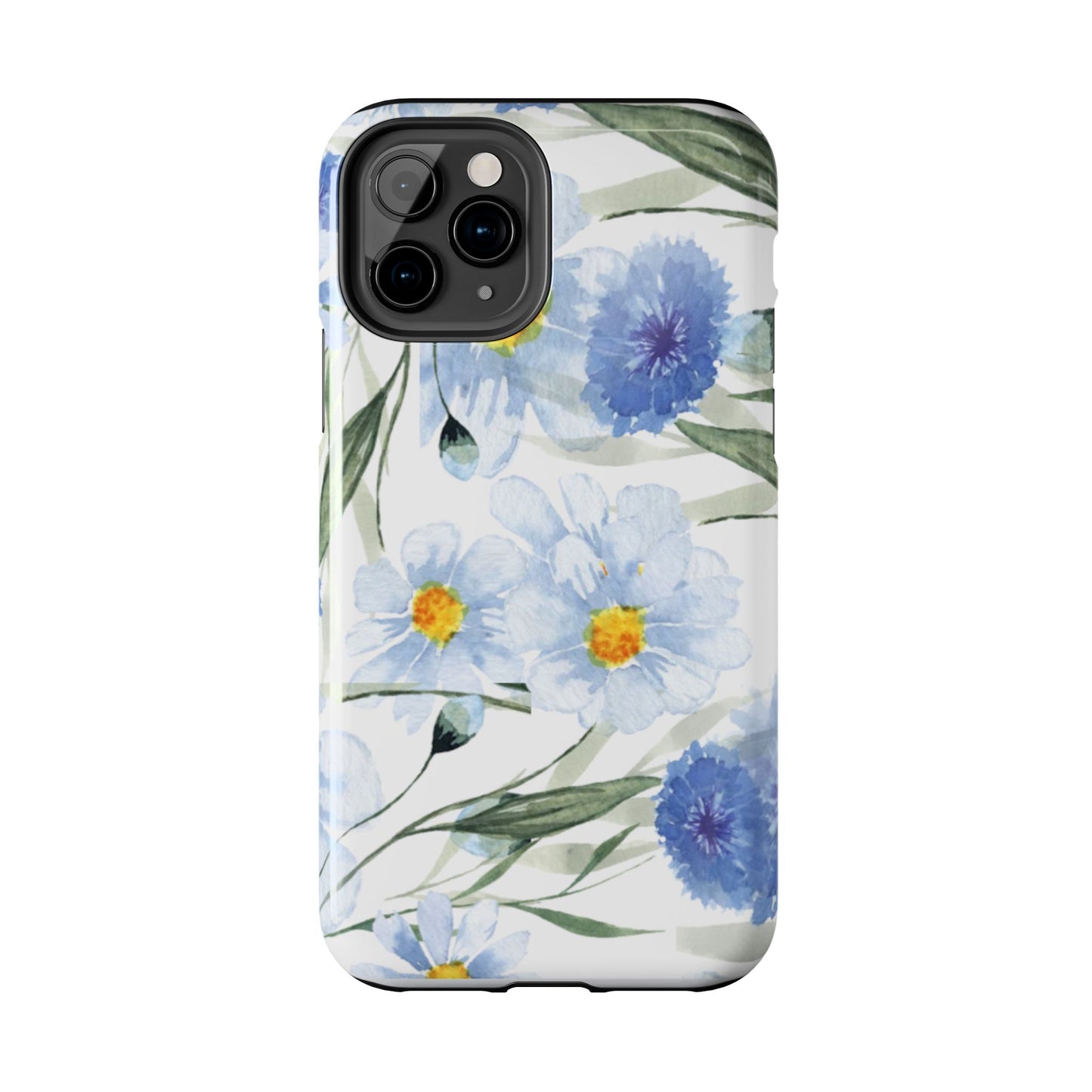 Blue Floral Tough Phone Cases