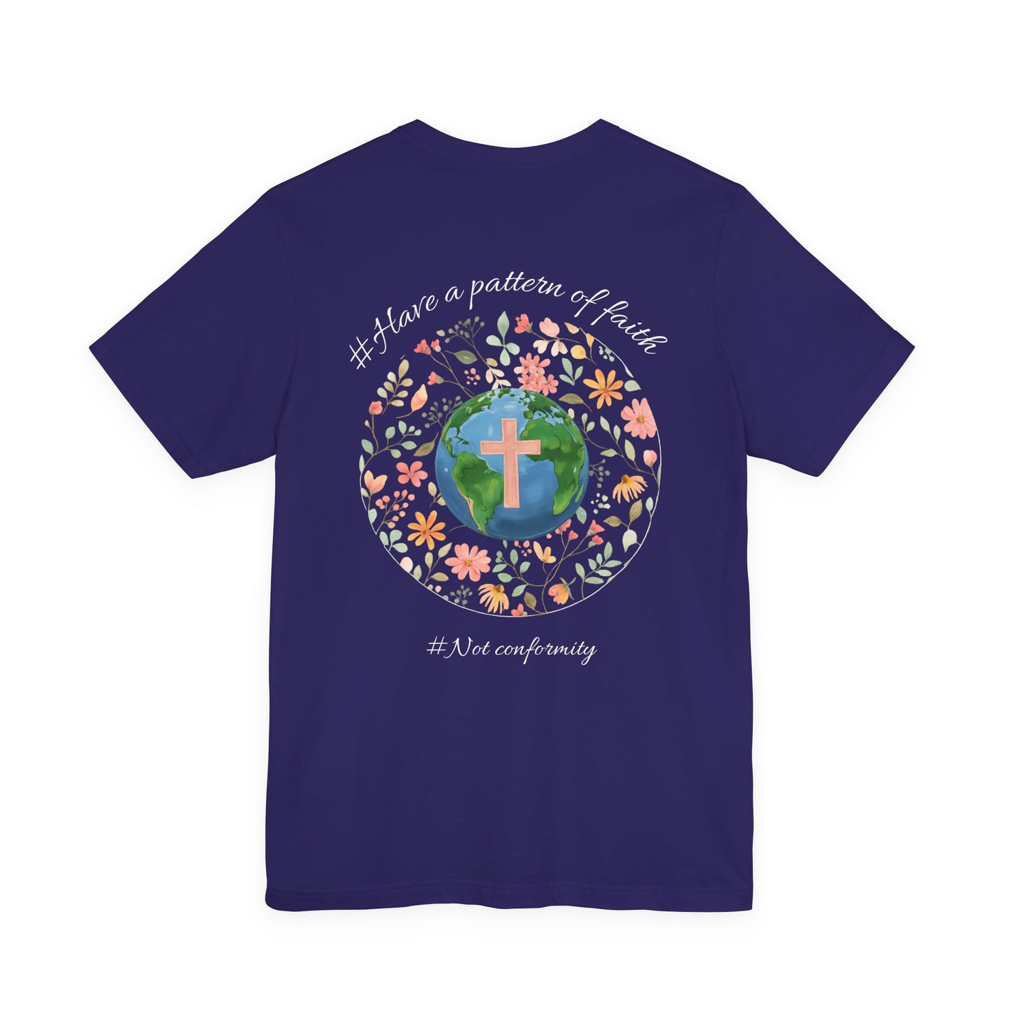 Columbia Blue- It’s Just Earth, Chill Out, Romans 12:2  Jersey Short Sleeve Tee