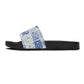 Blue Mosaic Tile Slide Sandals — Women's Pool & Casual Beach Slides