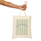 Faith Is Freedom Cotton Canvas Tote — Striped Inspirational Eco Bag