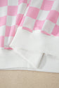 Checker Colorblock Mock Neck Top & Short Set