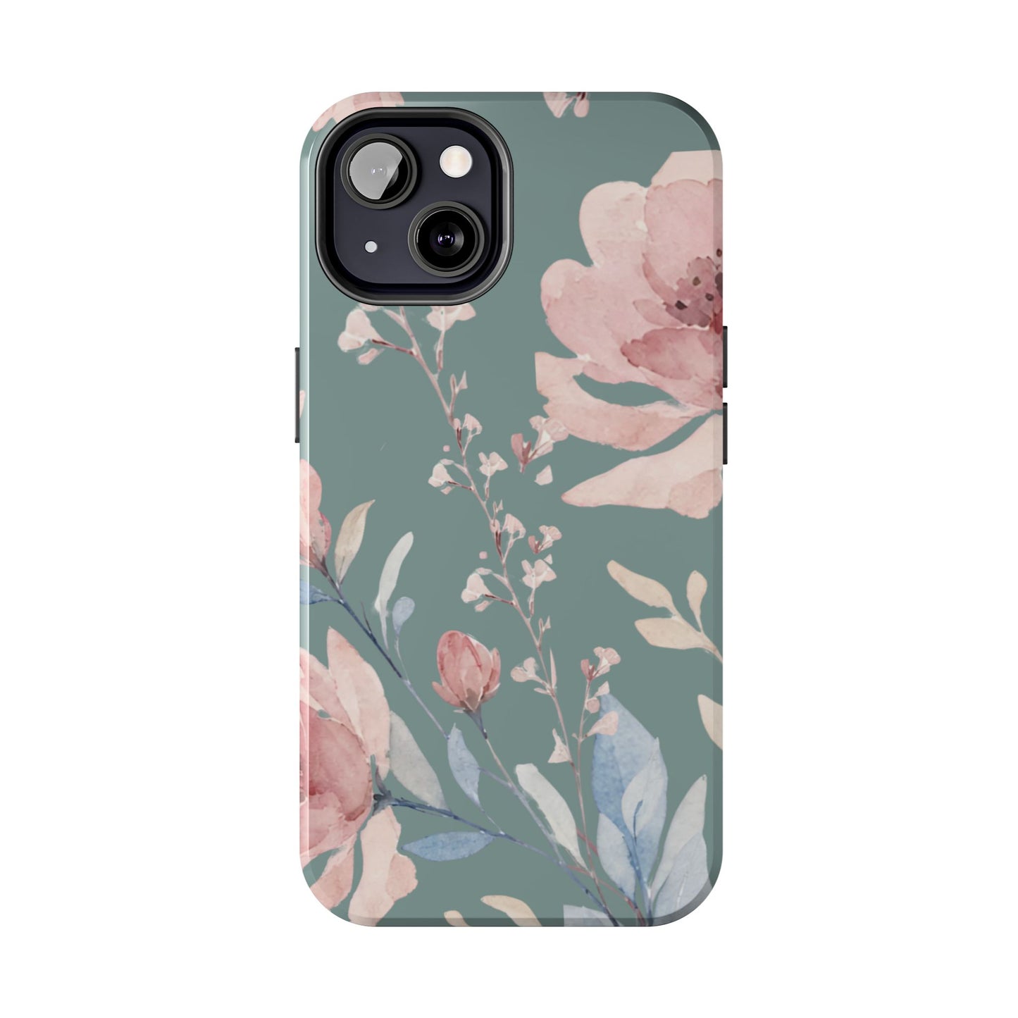 Green Fall floral Tough Phone Cases