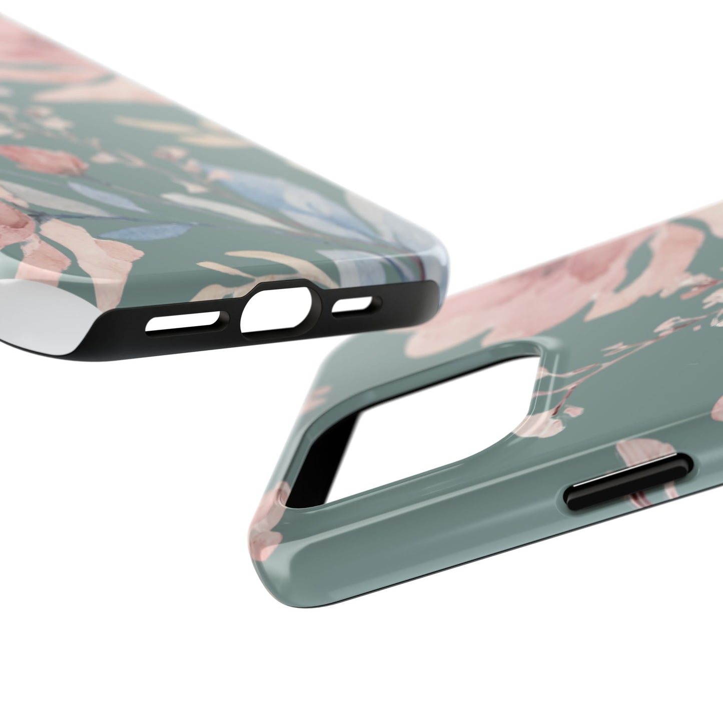 Green Fall floral Tough Phone Cases
