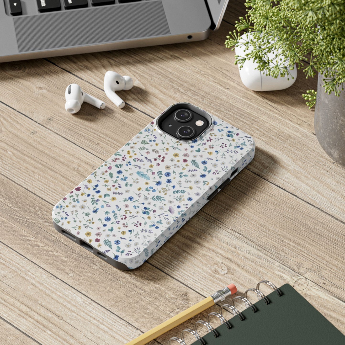 White Floral, Tough Phone Cases, Floral, Fall