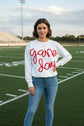 GAME DAY Tinsel Drop Shoulder Sweatshirt