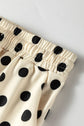 Polka Dot Oversized Top & Drawstring Shorts Set