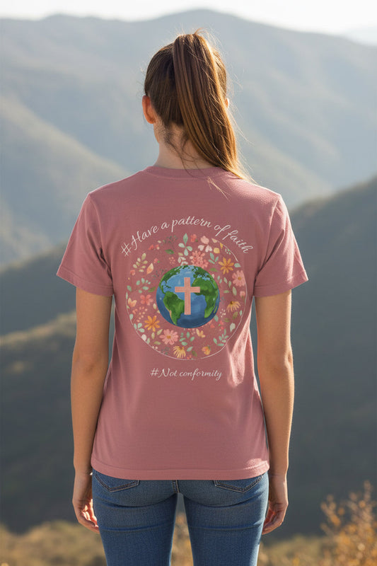 Mauve- It’s Just Earth, Chill Out, Romans 12:2  Jersey Short Sleeve Tee