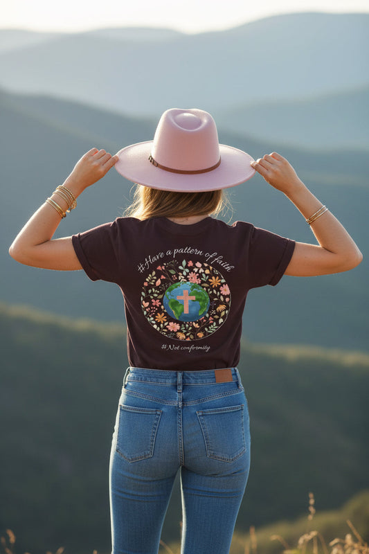 Brown- It’s Just Earth, Chill Out, Romans 12:2  Jersey Short Sleeve Tee