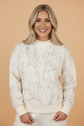 Camo Mock Neck Baggy Sweatshirt