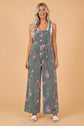 Floral Pleated High Waist Wide Leg Jumpsuit