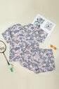 Plus Size Camo Tee & Drawning Shorts Set