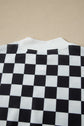 Checker Colorblock Mock Neck Top & Short Set
