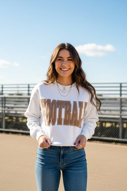 FOOTBALL Drop Shoulder Crewneck Sweatshirt