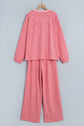 Stripe Oversized Long Sleeve Top & Pants Set