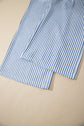 Stripe Drawstring Elastic Waist Wide Leg Pants