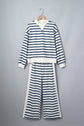Stripe Mock Neck Top & Reverse Seam Pants Set