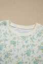 Floral Short Sleeve & Elastic Waist Short Sets