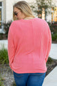 Myosotis Plus Size Ribbed Textured Long Sleeve T Shirt