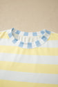 Stripe Patchwork Exposed Seam Oversized Top