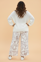 Plus Size Floral Camo Elastic Waist Wide Leg Pants