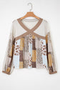Floral Patchwork Long Sleeve Blouse