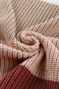 Colorblock Stripe Round Neck Pullover Sweater
