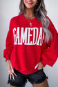 GAMEDAY Embroidered Patch Pattern Sweatshirt