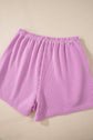 Corded Knit Long Sleeve Top and Shorts Set