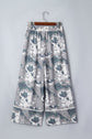 Camo Raw Edge Pocketed Drawstring Pants