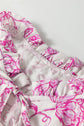 Floral Ruffle Sleeve V-Neck Blouse