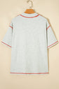 Reversible Contrast Stitching Mock Neck T-Shirt
