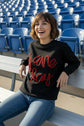 GAME DAY Tinsel Drop Shoulder Sweatshirt