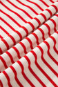 Stripe Collared V-Neck Pullover and Skort Set