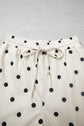 Polka Dot 3/4 Sleeve Top & Elastic Waist Pants Set