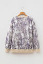 Camo Colorblock Trim Side Split Tunic Sweatshirt