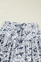 Camo Ruffle Wide Leg Drawstring Pants