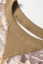 Camo Abstract Colorblock Detail Baggy Pullover Sweatshirt