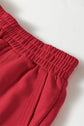 Solid Polo Tee & Elastic Waist Short Set