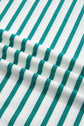 Stripe Scallop Trim Round Neck T-Shirt