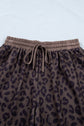 Leopard Collared V-Neck Top & Shorts Set